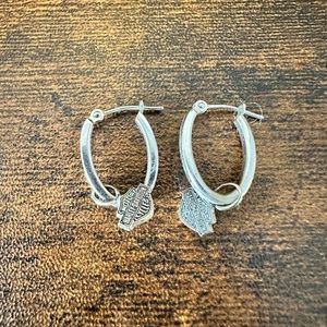Cute & dainty Harley Davidson hoop earrings